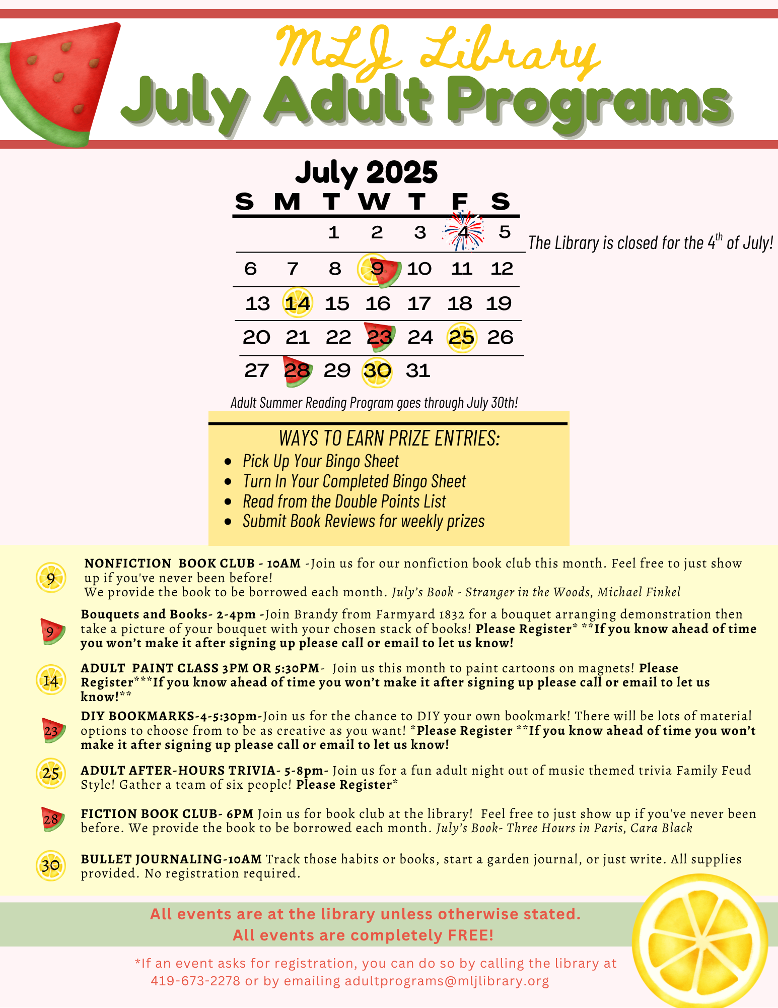 July '25 Adult Programs