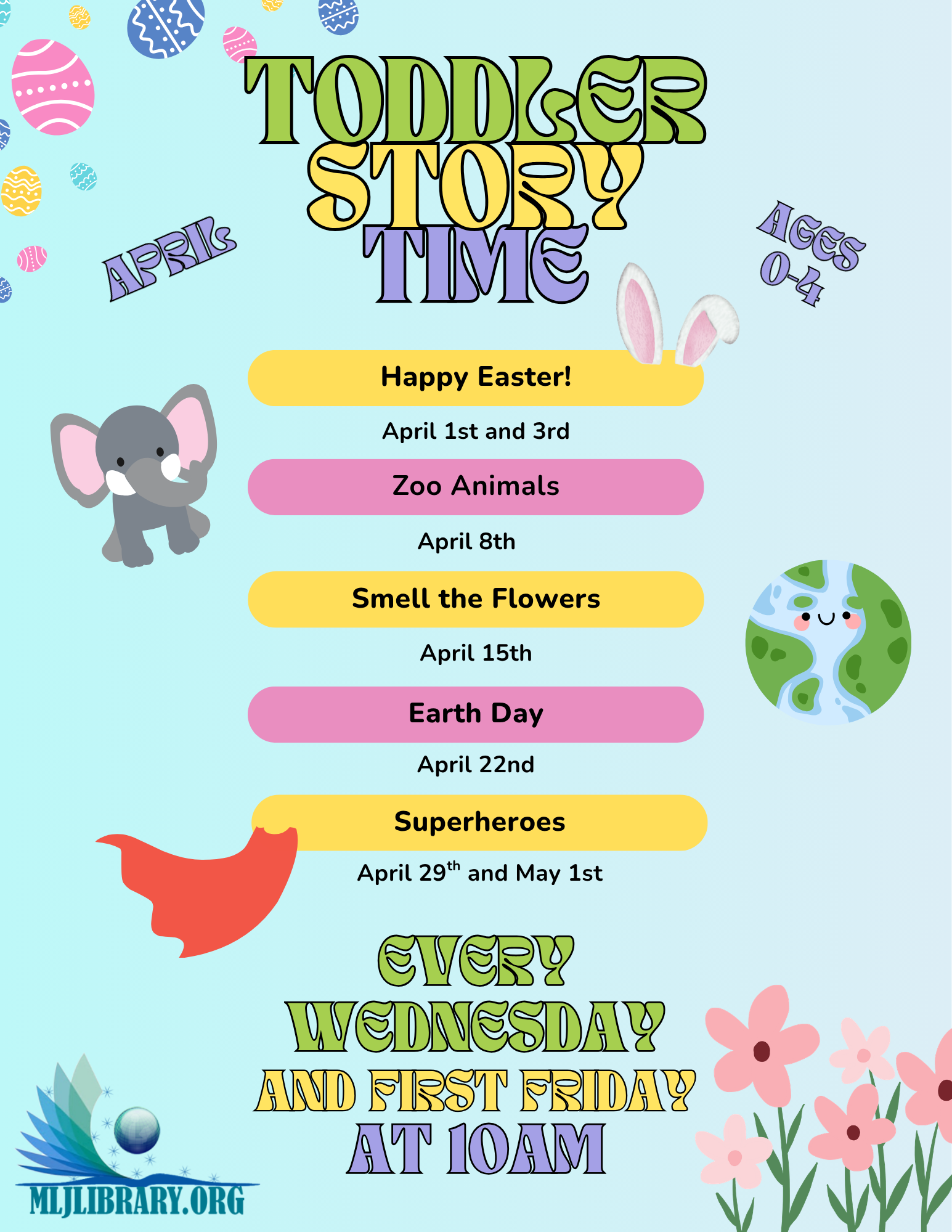 April Toddler Storytimes