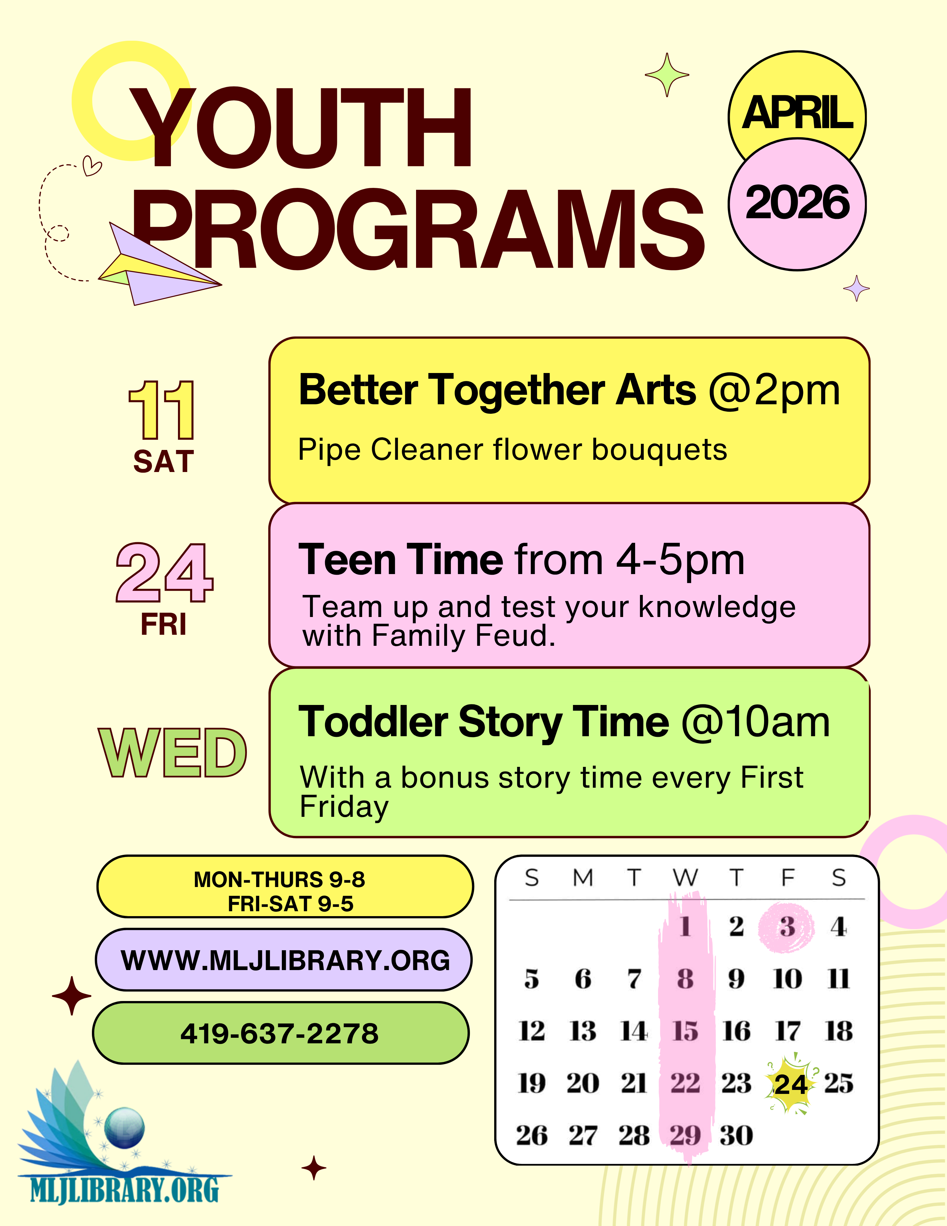 April Calendar for YS