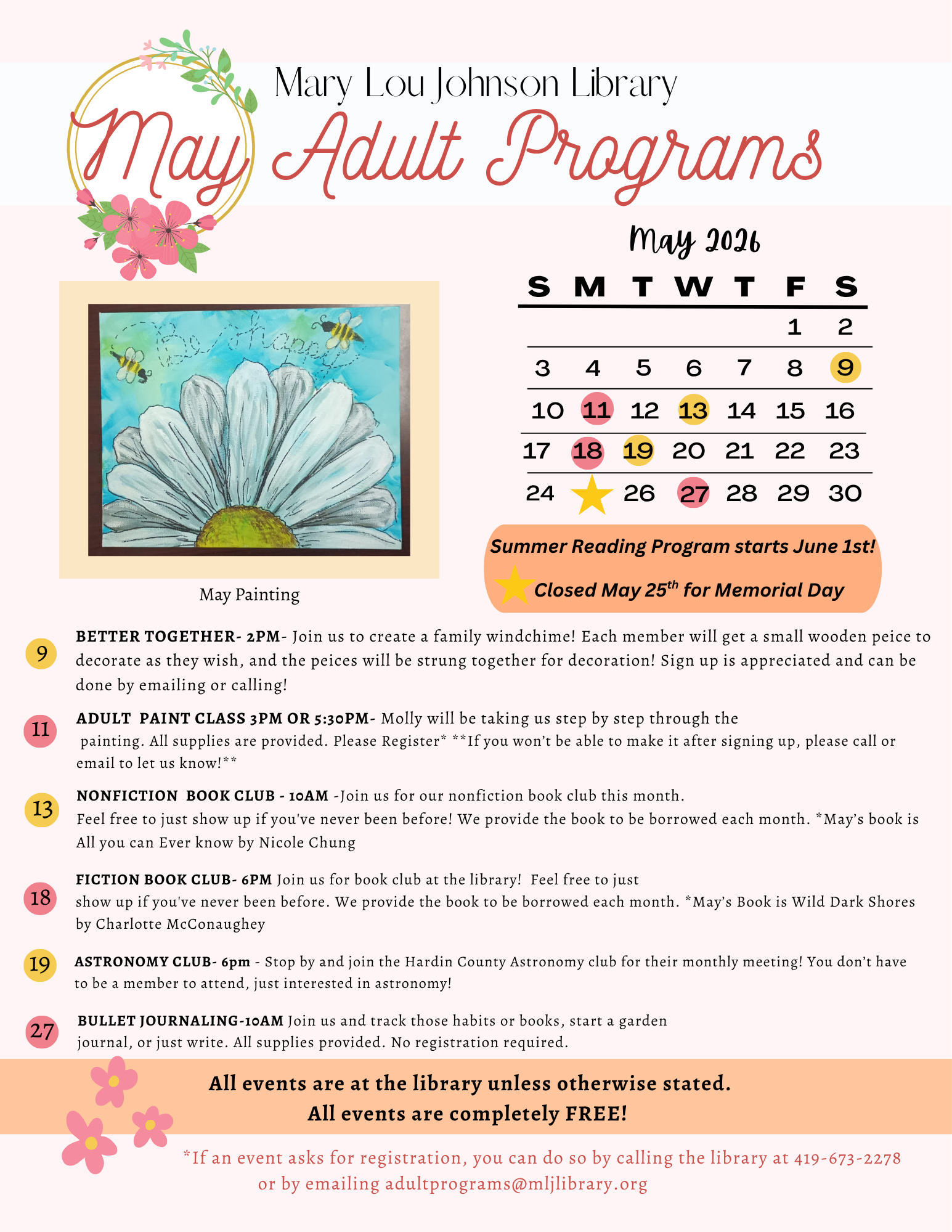 May Adult Programs 2026