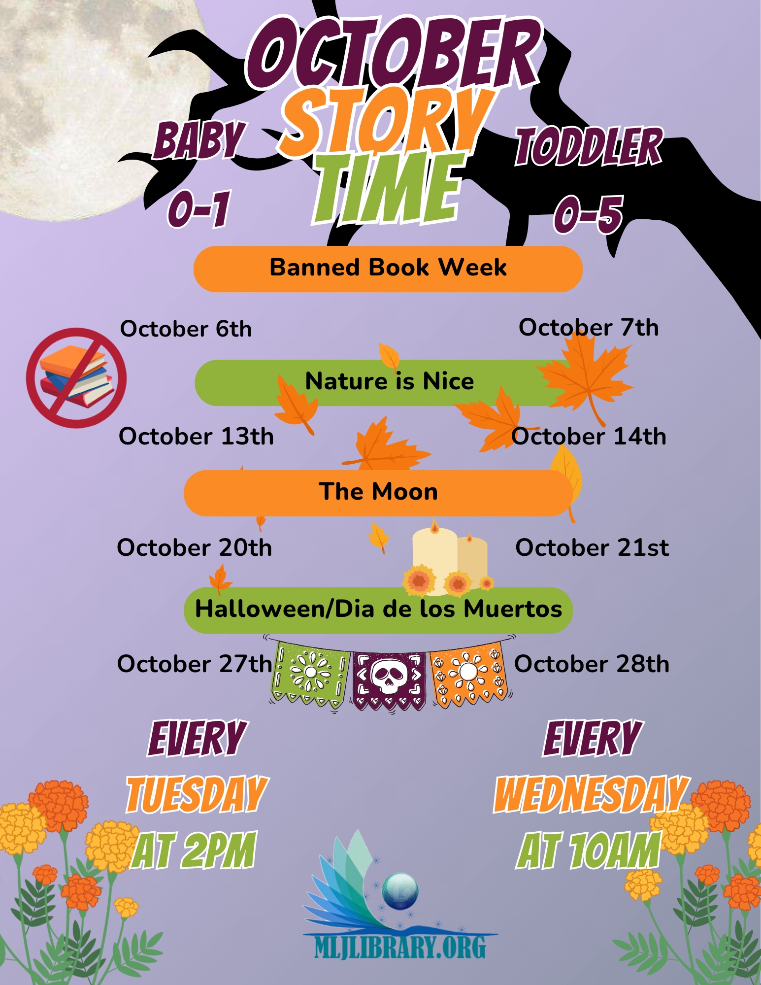 List of Baby and Toddler Story times
