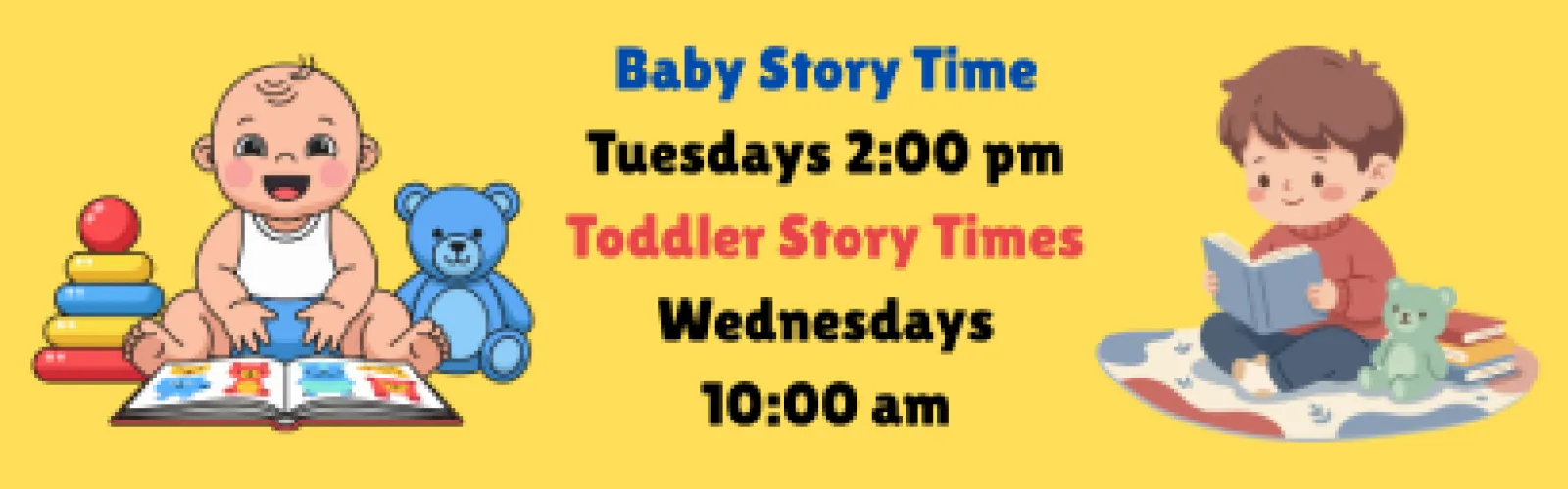 cartoon baby and toddler exploring books