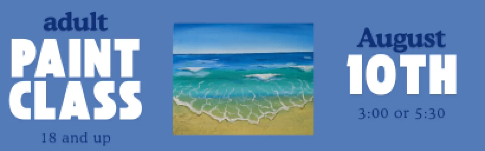Beach view of the ocean painting